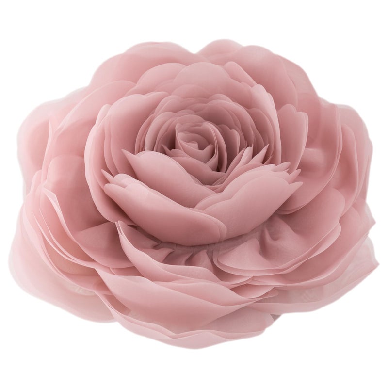 JWH Stereo Flower Throw Pillow Covers Aesthetic Decorative Floral Accent Pillow Cases Round Cushion Handmade Pillowcase for Bedroom Bed Couch Chair Car 12 Inch Dusty Pink - Image 4